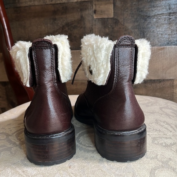 Patricia Nash Lia 2 Boots Leather/Polyester Faux-Fur Size 6 - Picture 3 of 8